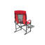 Chaise pliante de camping robuste, avec table d'appoint et poche, rouge-1177160854