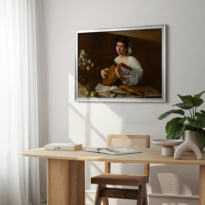 The Lute Player (Hermitage Version)-Caravaggio-Framed Gallery Wrapped Canvas-c. 1596