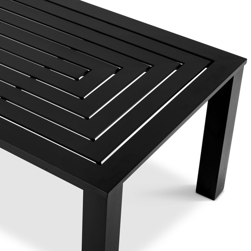 Vistamar Outdoor Coffee Table, Black, 41.34" W x 94.49" L x 29.33" H