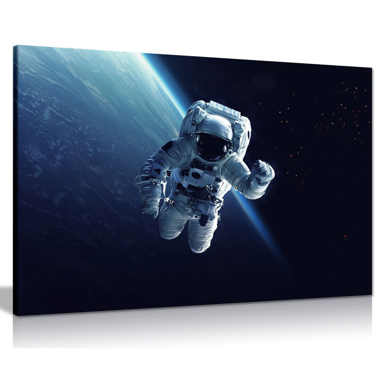 Spacewalk Astronaut Cosmic - Wrapped Canvas Print, 20cm H x 31cm W