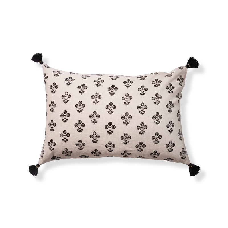 Linen Pillow Cover & Insert, 16"H x 24"W, Rectangular