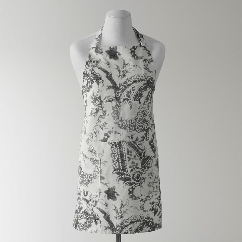 Tablier de cuisine en coton avec poches Edina, Gris Edina