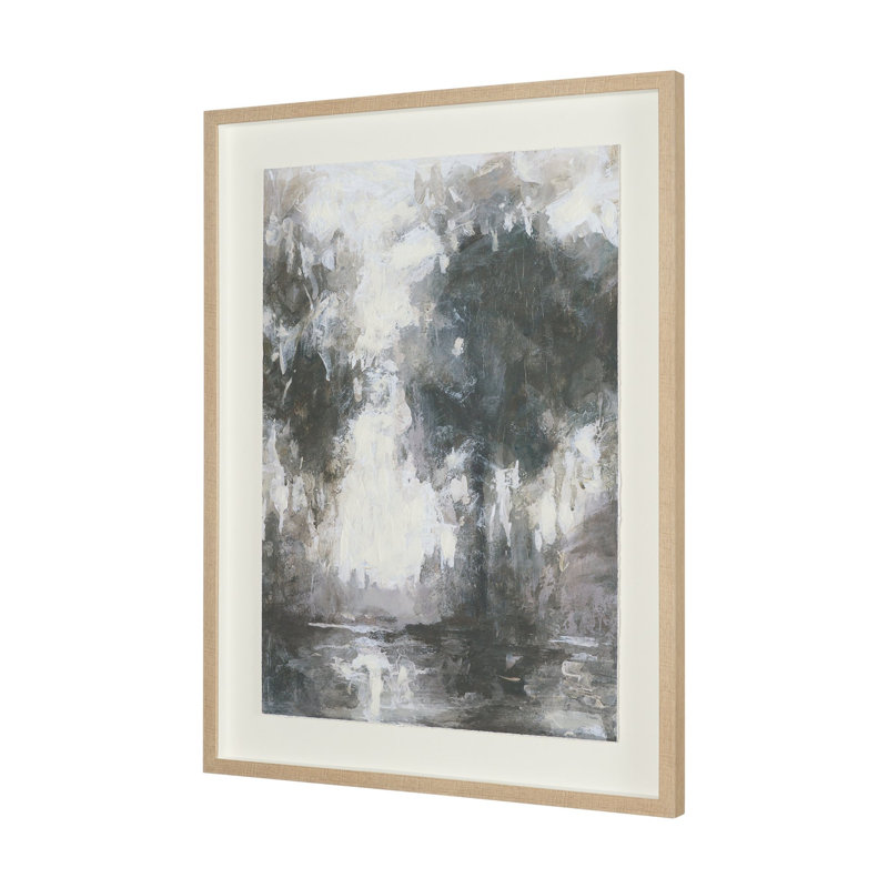 Waldean Whispers III par Studio, œuvre d'art texturée encadrée matte sous verre