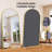76"x34" Arched Full Length Mirror, Large Floor Mirror with Aluminum Alloy Frame Standing Hanging or Leaning Wall-Mounted Mirror, Vanity Mirror for Living Room and Bedroom,Gold-1634244202-1634244207