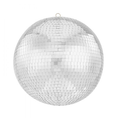 Mirror Disco Ball 12 Inch Silver Party Disco Ball with Hanging Ring