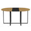 Ensemble de table de salle à manger moderne 7 pièces avec structure en bois et métal pour petits espaces