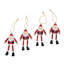 Dancing Santas Wood Ornaments