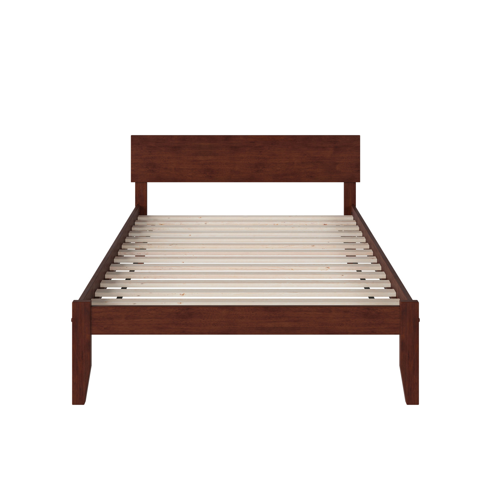 Lampley Solid Wood Platform Bed, Full, Walnut