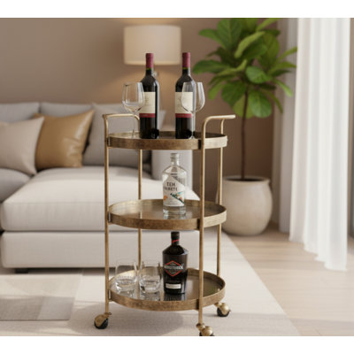 Aderito Metal Bar Cart