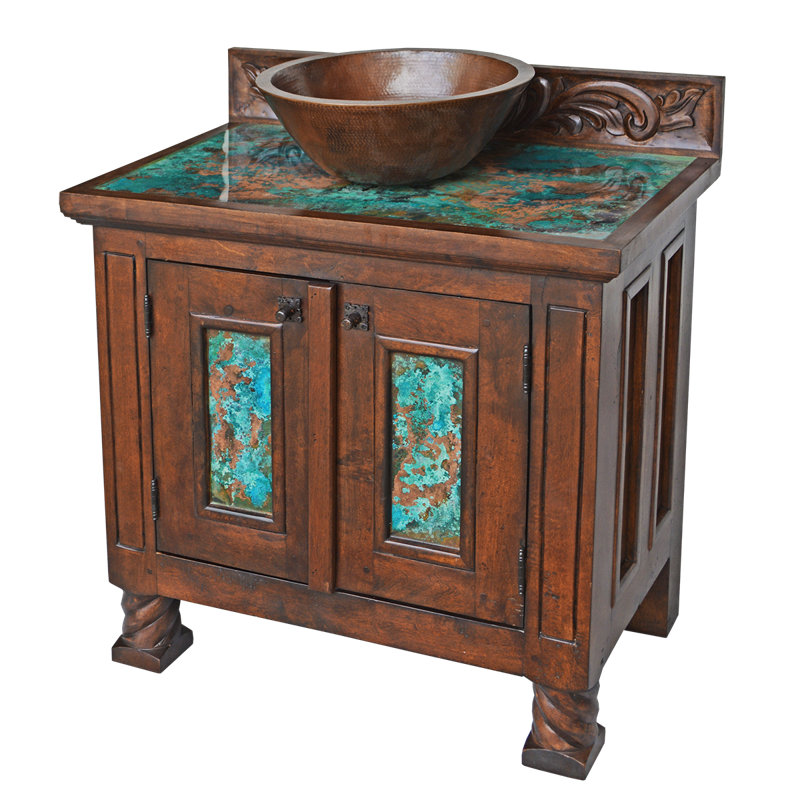 Sierra Verde Copper Vanity Cabinet