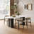 71" Modern Oval Dining Table Set With 6 Dining Chairs-518950821