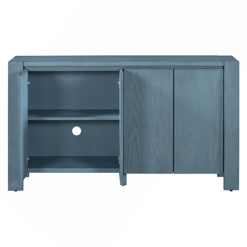 Retro 59" Wide Rectangular Buffet Table, Navy