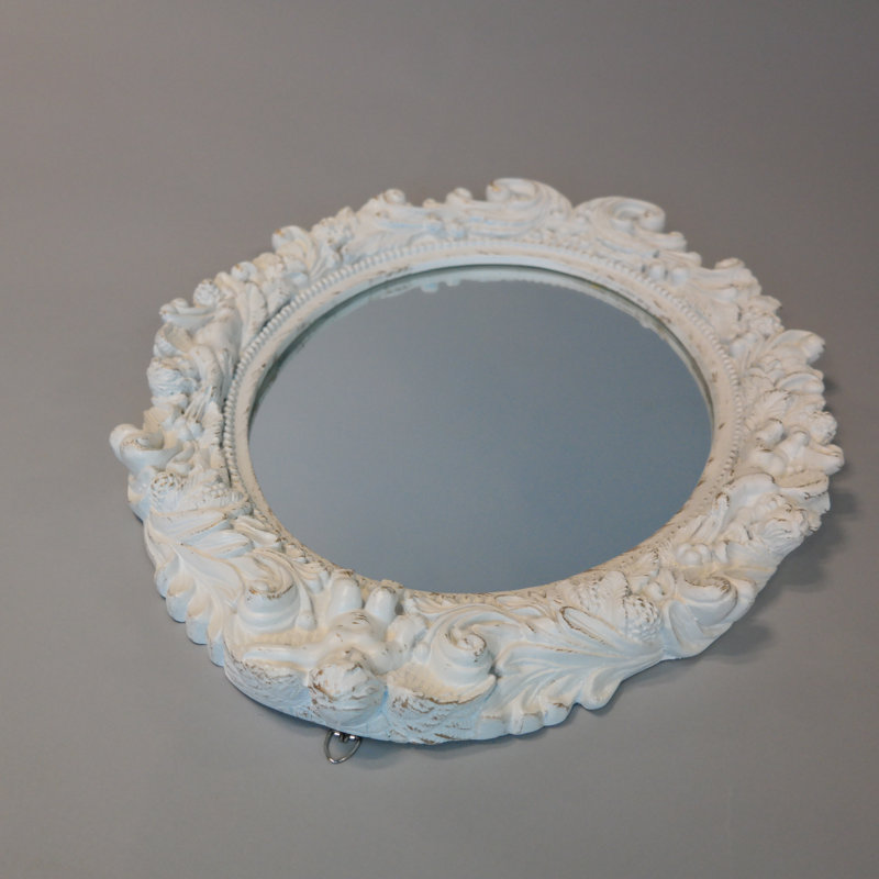 Flat Wall Mirror, White