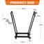 Nazime 31.5" H Black Metal Log Rack with Wheels