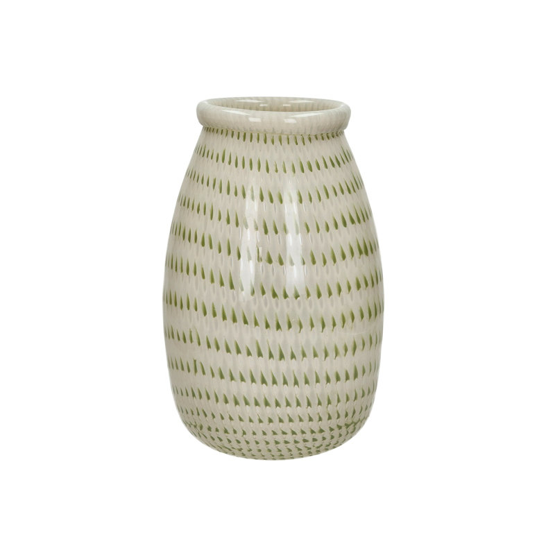 Vase en verre Alexes Camou, Olive