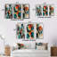 3 pièces sur toile - Explorations géométriques abstraites orange-636030203-636030180