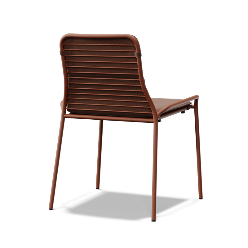 XY Outdoor Dining Side Chair, Rust