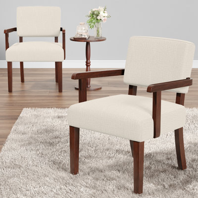 Aronas Upholstered Armchair With Solid Wood