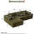 Boneless Modern Upholstered Sectional Sofa With 6 Pillows, No assembly required-2145291327-2145291313-2134752909
