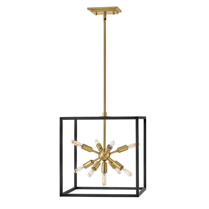 Aros 9-Light Cube Pendant, Black