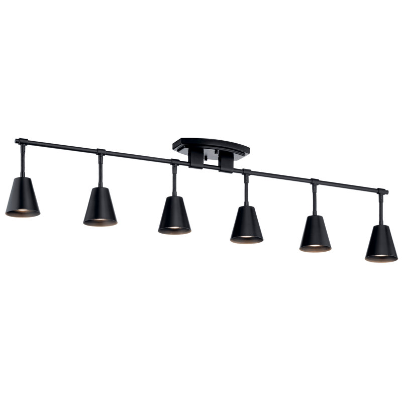 Rail d'éclairage Ruby-Grace 6Lt, Noir