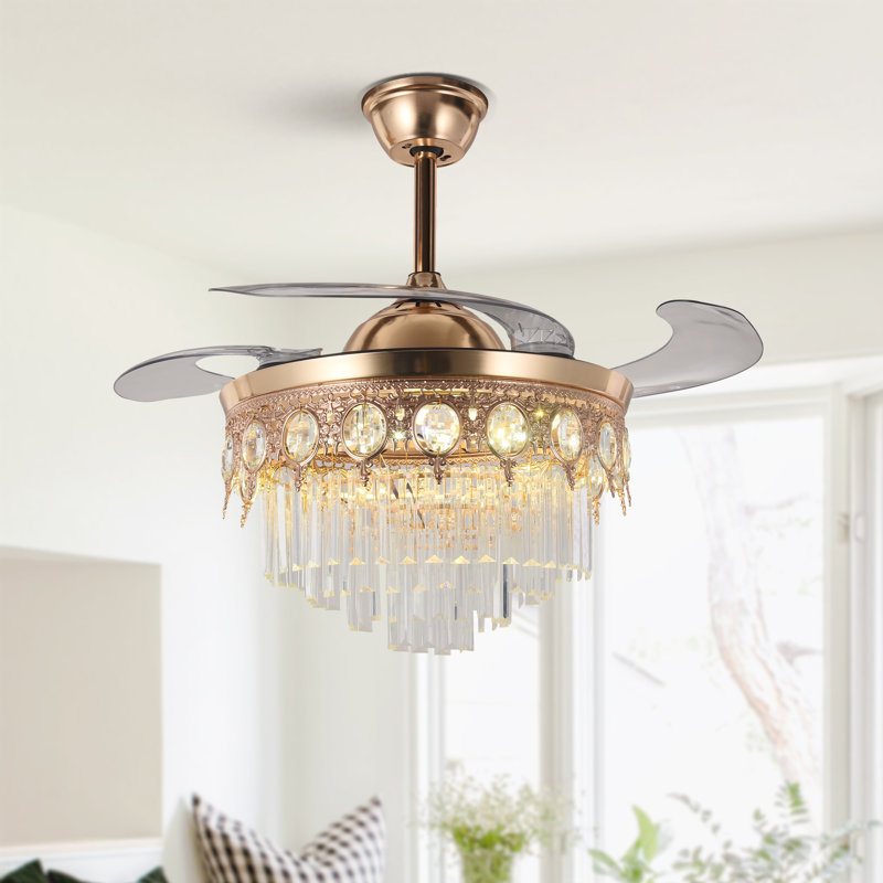 42" Jeileen 3 - Blade LED Ceiling Fan with Remote and Light Kit Included