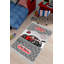 Tapis gris / rouge / noir en velours tissé à plat Naranjo-2033042035