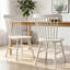17"Wide Mid-Century Solid Wood Windsor Dining Chairs, Zero-Benzene Water-Based Paint Farmhouse Side Chairs with Spindle Back for Dining Room Kitchen & More-625989776