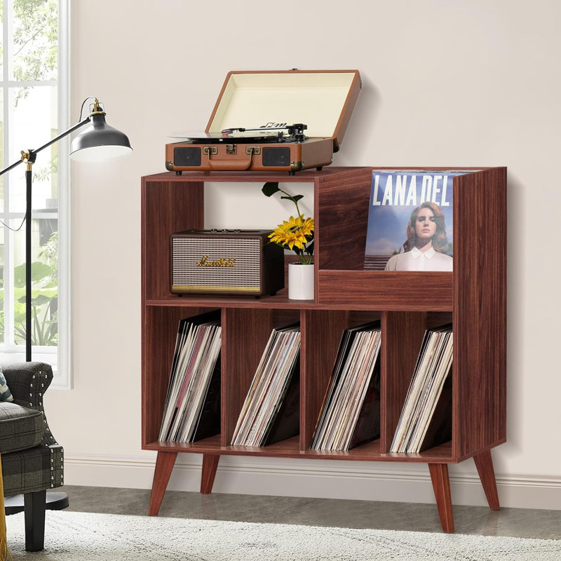 32.52'' H Storage Rack, Walnut