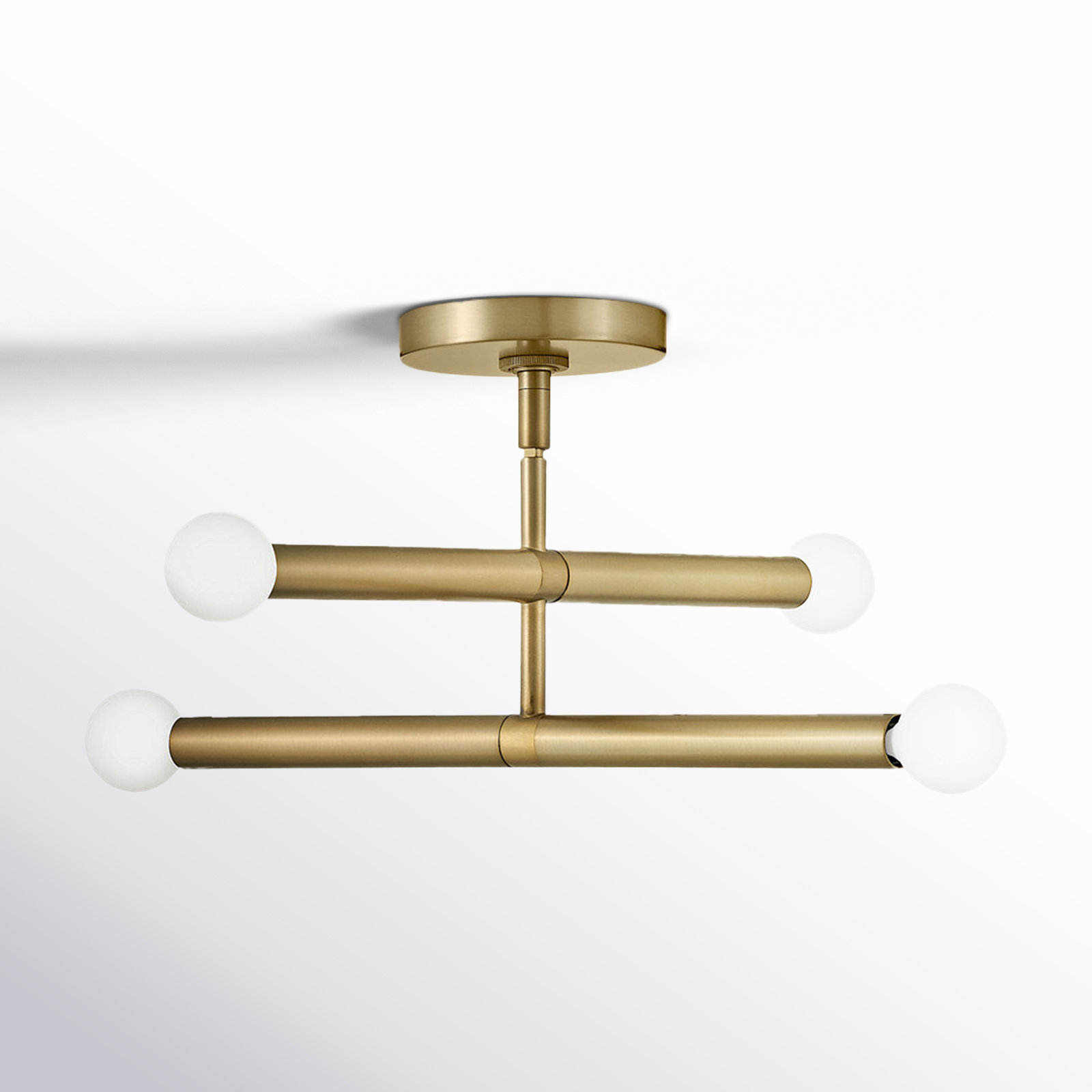 Kenza 4 Light Dimmable Pendant, Lacquered Brass