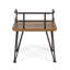 Chaise d'appoint industrielle en bois et métal (ensemble de 2) - Finition teck