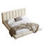 Très grand lit nuage nuage Wabi-Sabi Puff Grid, tissu velours, beige-134005089