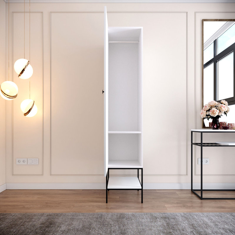 Cambree 1 Door Manufactured Wood Wardrobe