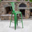 Blake Industrial Style Bar Chair - Set of 4 - Modern Metal Bar or Counter Height-1218146574-1218146573