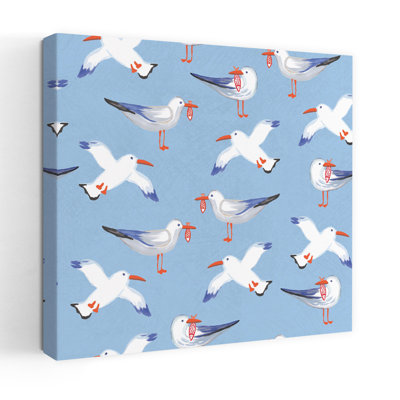 Motif d'oiseaux côtiers II, mouette, art côtier