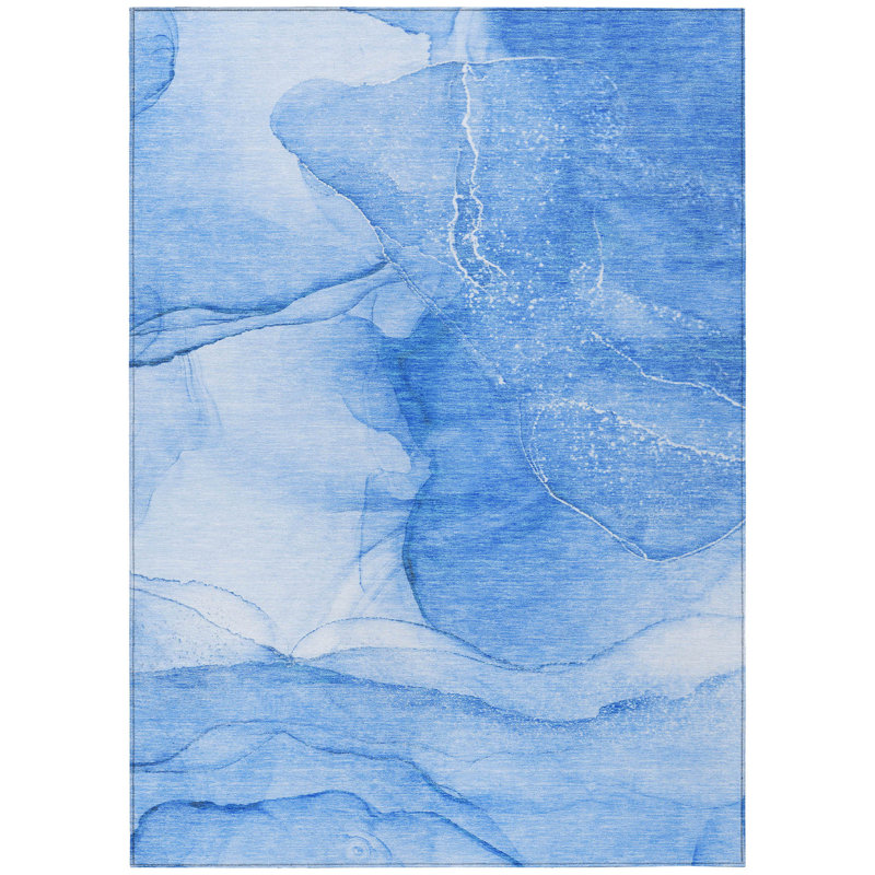 Kyrie Washable Abstract Indoor / Outdoor Rug, Rectangle 8' x 10'