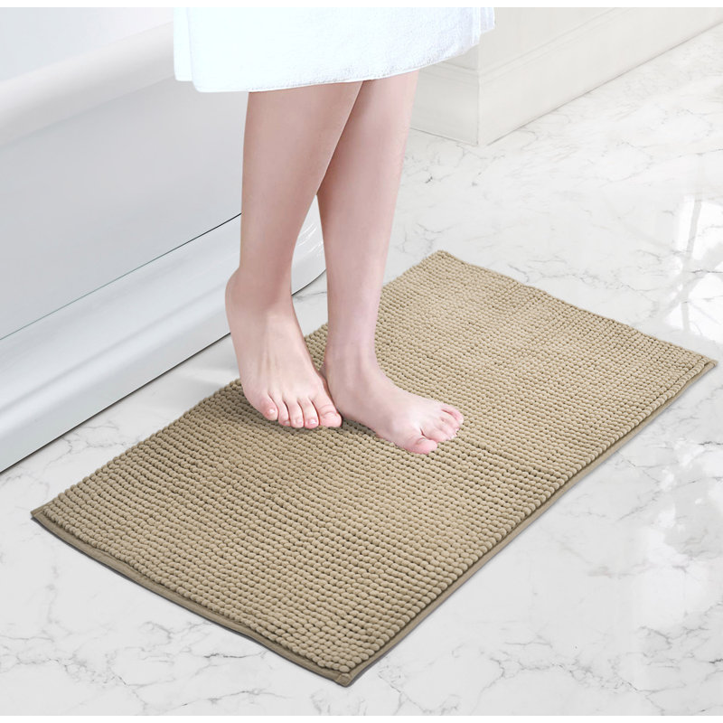 Busselton Shaggy Noodle Bath Mat 50x80, Natural