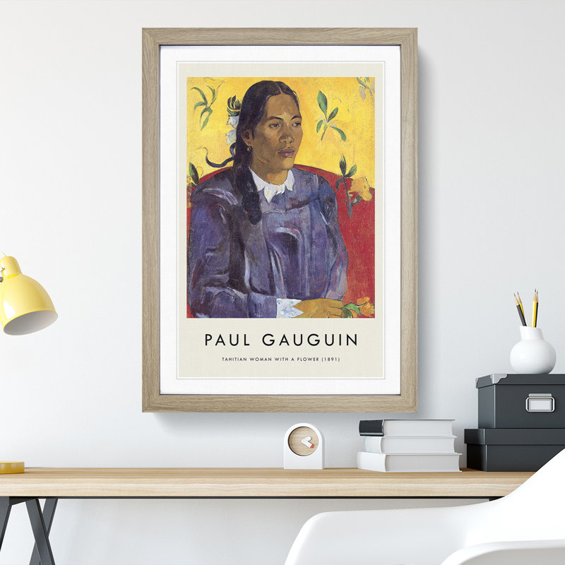 Seated Woman Vol.2 by Paul Gauguin - Picture Frame Graphic Art, 48cm H x 36cm W x 2cm D