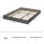 Base de lit plateforme en bois pour grand lit - support de lattes robuste, sur pied, facile à assembler, peu encombrant, sans sommier - noir délavé à l'eau-651848497-651848496