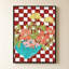 «Checkerboard Floral» par Lucille Price - Impression sur toile