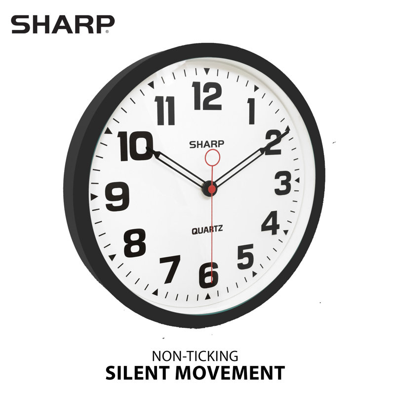 Sharp Matte Wall Clock, Teal 9.6'' , Teal