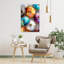 «Vibrant Golden Donuts», art mural contemporain abstrait coloré-129151911