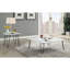 Table basse Telestis, plateau en marbre blanc et finition noire