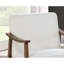 Chaise d'appoint moderne blanche rembourrée en laine, structure à profil bas et mousse pour plus de confort Tissu en laine avec coussin de dossier amovible