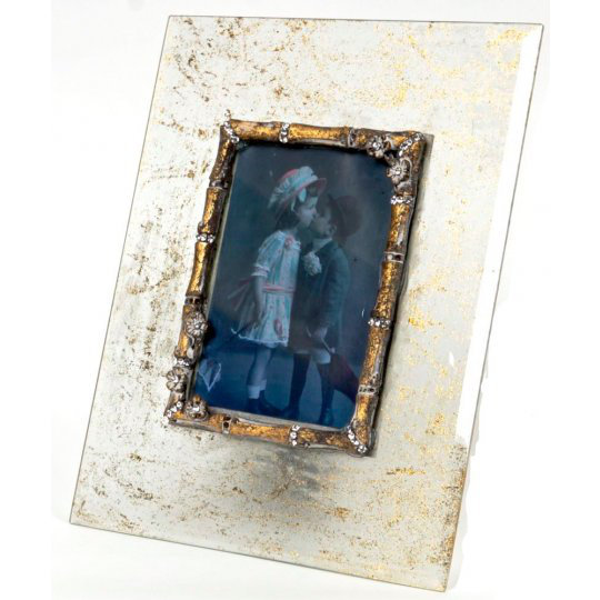 Dowland Silver, Gold Glass Matte Picture Frame