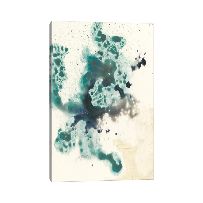 Teal Tributary I by Jennifer Goldberger - Wrapped Canvas Painting, 20.32 cm H x 30.48 cm W