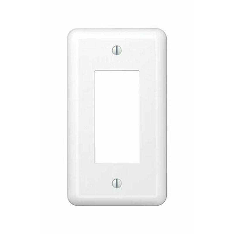 White Steel Single Gang Decorator Wall Plate