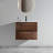 24" Walnut Bathroom Vanity With Ceramic Sink