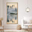 «Soft Foggy Forest Lake Reflection», impression murale sur toile encadrée-133897544-133897543