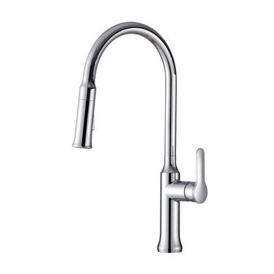 Single-Handle Pull-Down Sprayer Kitchen Faucet in Chrome